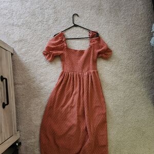 Elegant Rust Maxi Dress